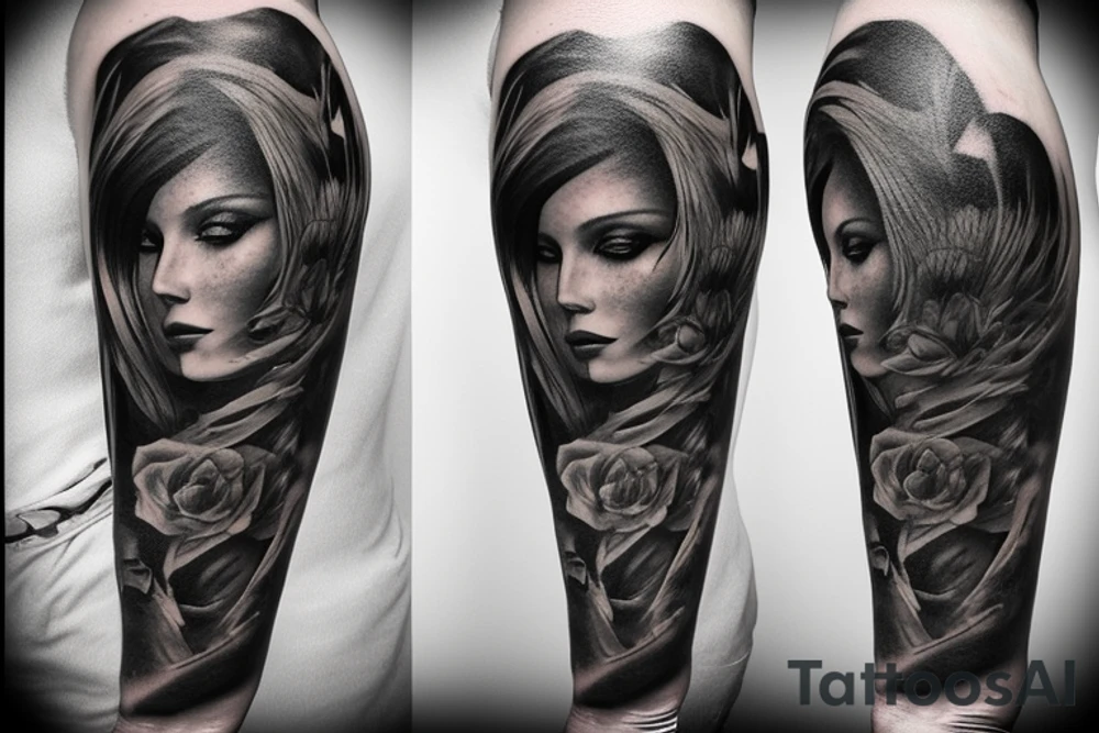 Ruins tattoo idea