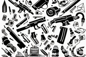 Line gun tattoo idea