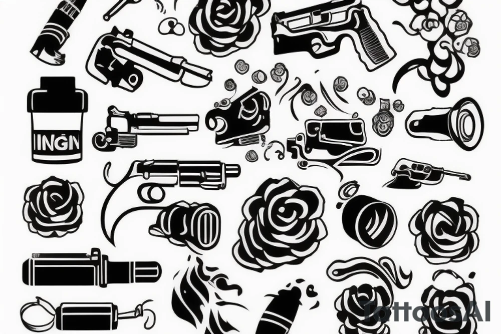 Line gun tattoo idea