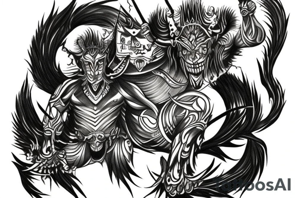 hayagriva aggressive tattoo idea