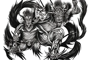 hayagriva aggressive tattoo idea