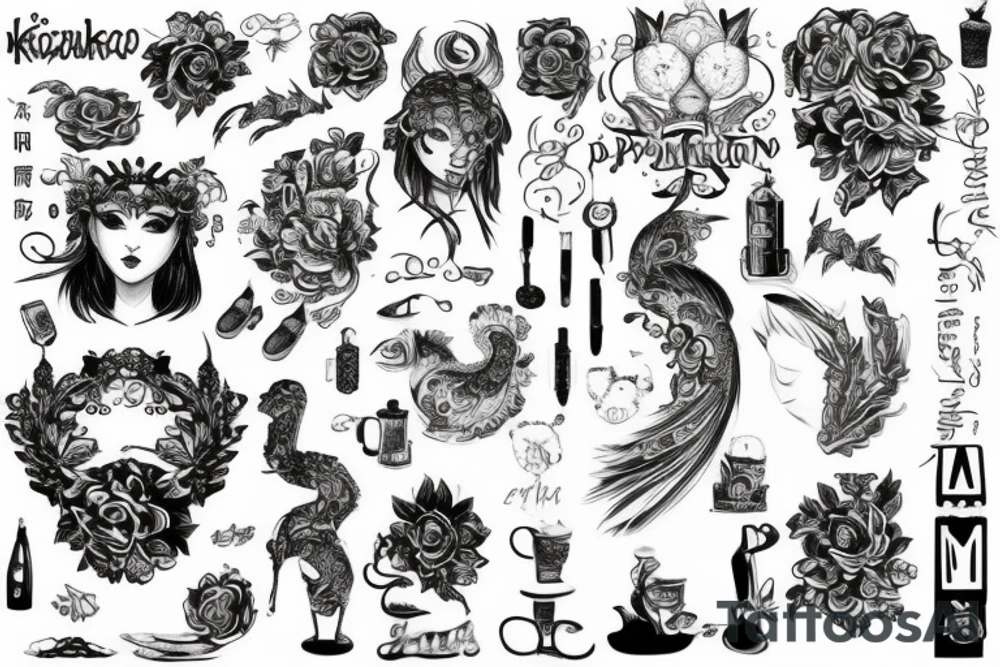 Китайский дракон злой черный tattoo idea