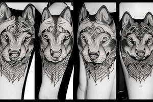 Wolf and Panther tattoo idea