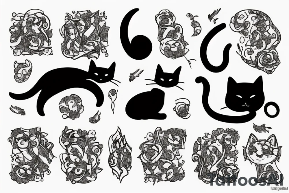 Magic cat tattoo idea
