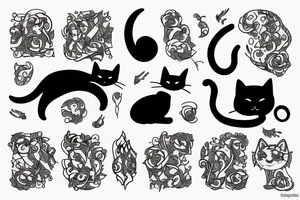 Magic cat tattoo idea