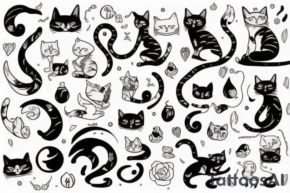 Magic cat tattoo idea