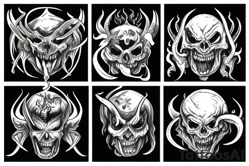 Devil demon tattoo idea