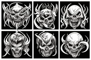 Devil demon tattoo idea
