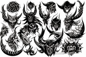 Devil demon tattoo idea