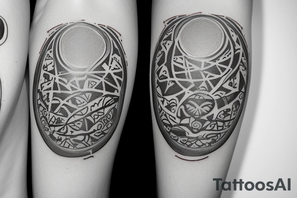 Черная геометрия с сотами, плавными линиями, мандалой tattoo idea Черная геометрия с сотами, плавными линиями, мандалой tattoo idea