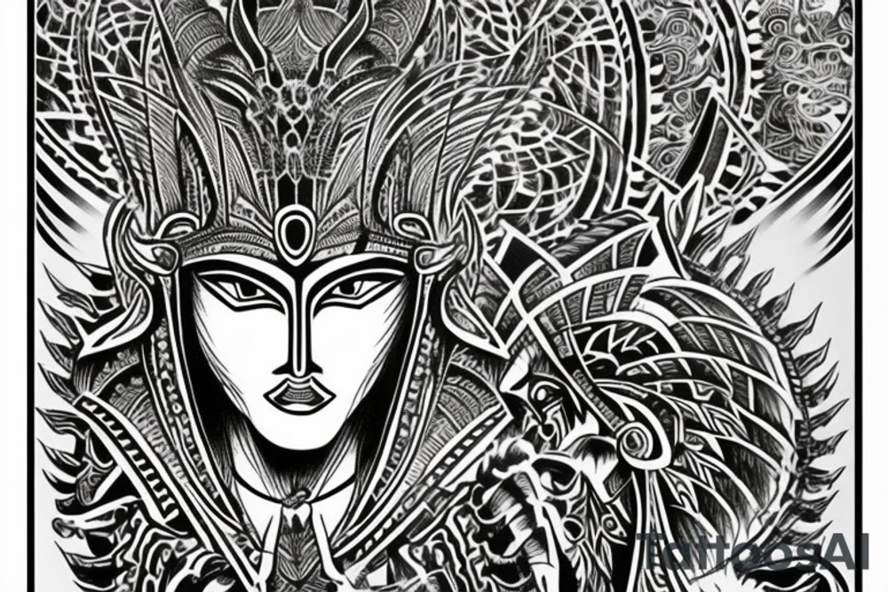 hayagriva aggressive tattoo idea