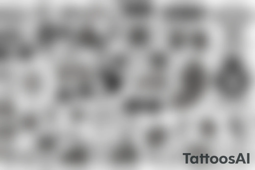 black in Scandinavian style in the form of a bracelet tattoo idea