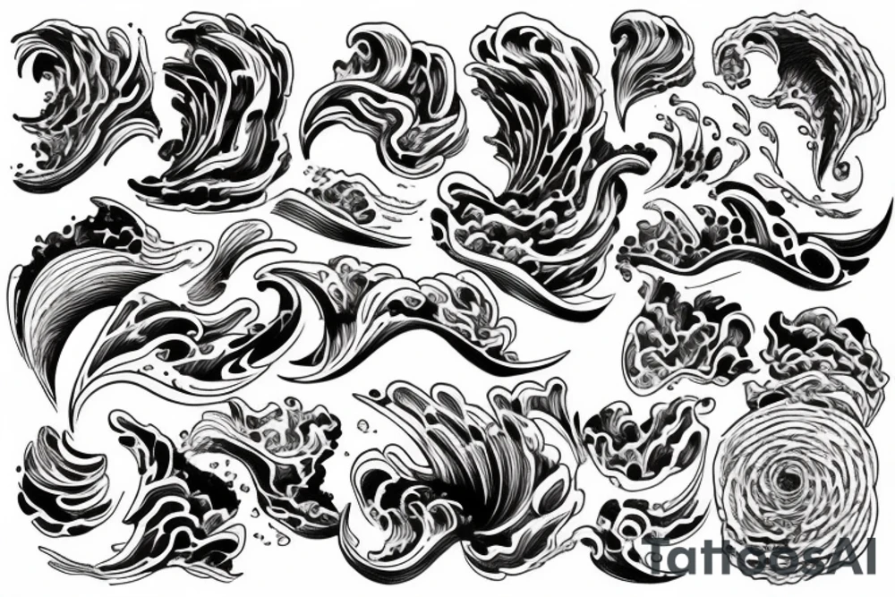 big waves tattoo idea