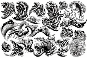 big waves tattoo idea