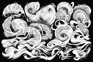 big waves tattoo idea