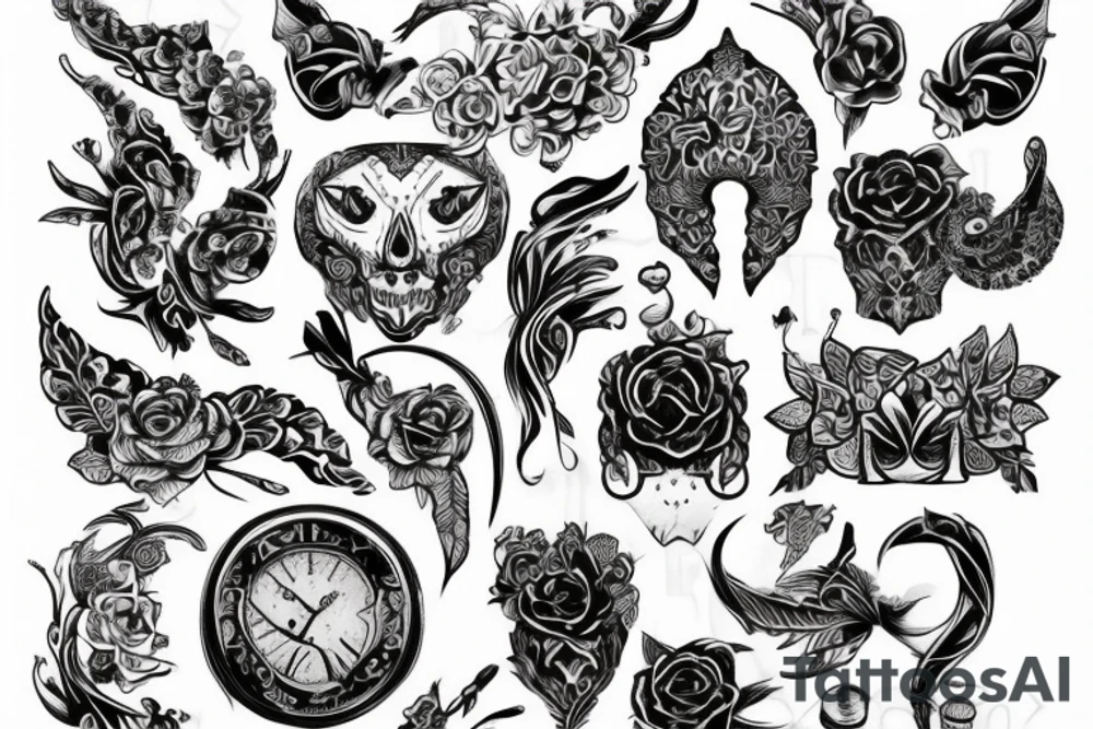 Жираф ест траву в полный размер tattoo idea