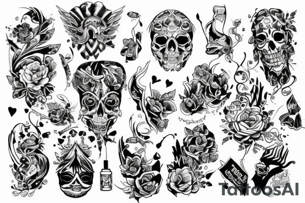 Жираф ест траву в полный размер tattoo idea