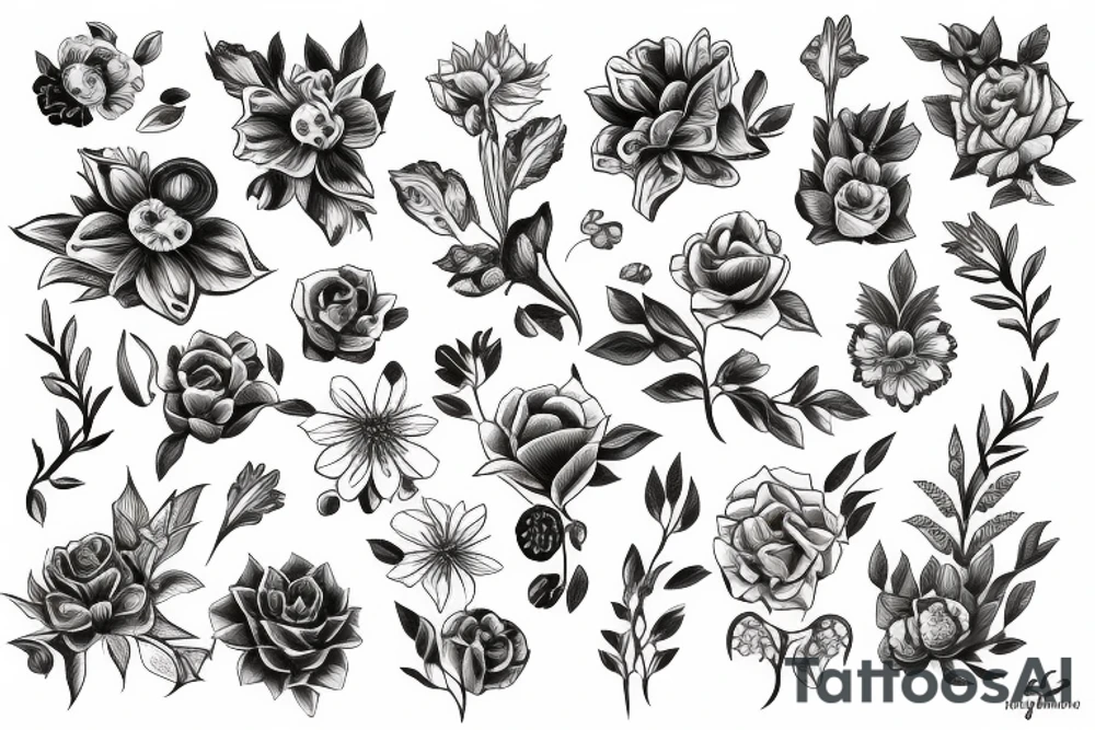 Flowers tattoo idea