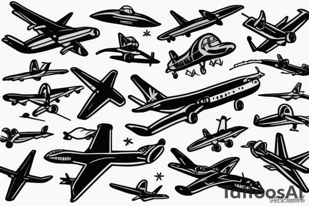 Airplane tattoo idea