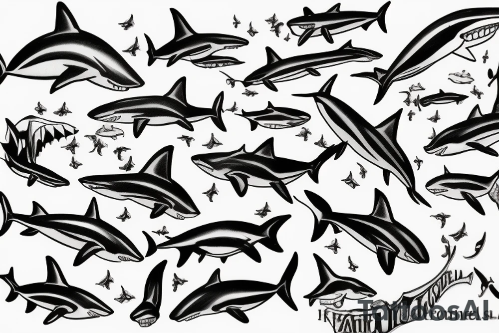 Sharks tattoo idea