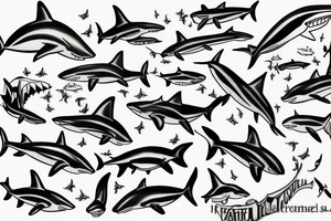 Sharks tattoo idea