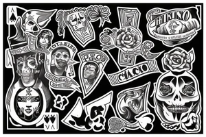 Chicano poker tattoo idea
