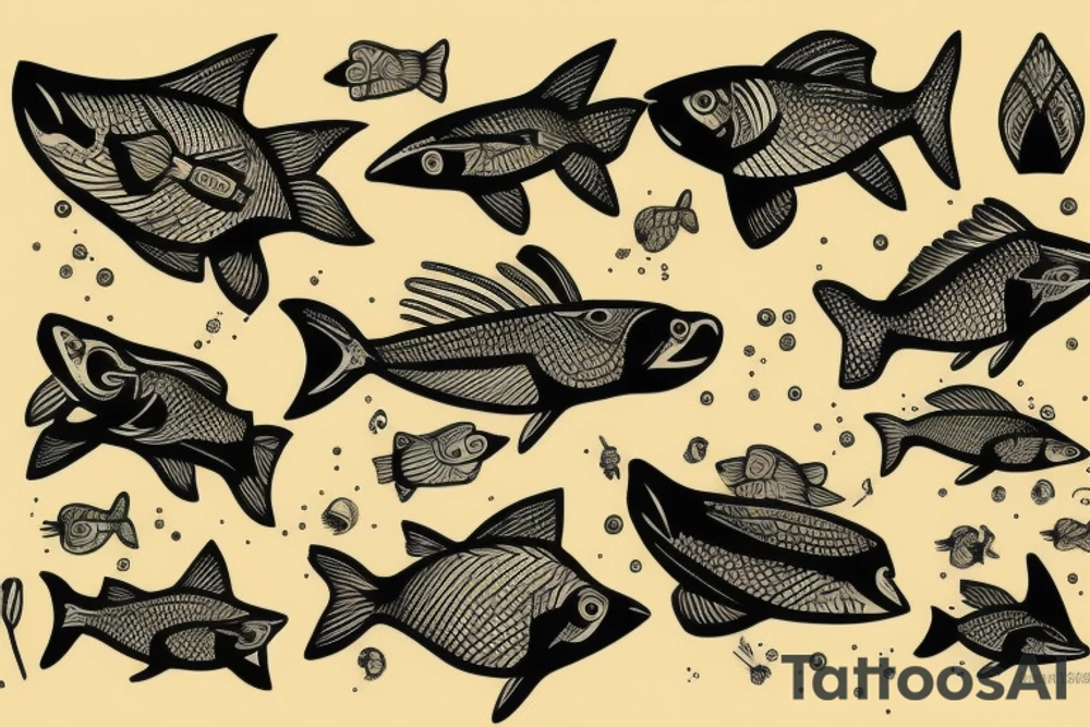 Fly fish tattoo idea