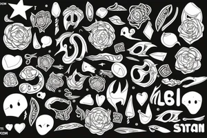 black in Scandinavian style in the form of a bracelet tattoo idea