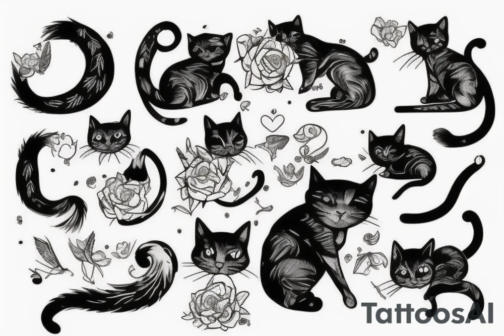 Magic cat tattoo idea
