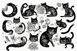 Magic cat tattoo idea