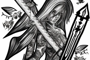 Thunder sword in heaven tattoo idea