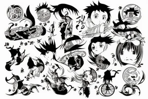 tattoo in the anime style tattoo idea