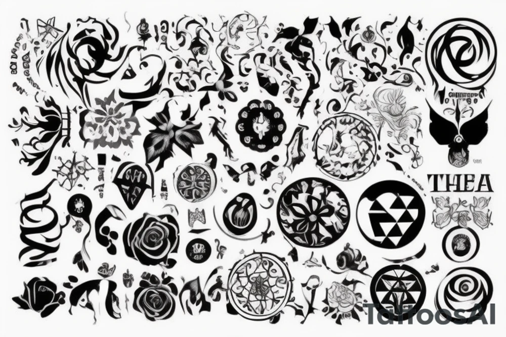 Черная геометрия с сотами, треугольниками, мандалой, tattoo idea Черная геометрия с сотами, треугольниками, мандалой, tattoo idea
