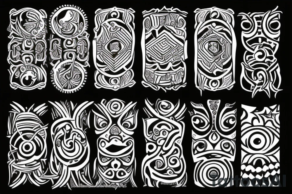 digital plus in wild circle tattoo idea