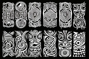 digital plus in wild circle tattoo idea