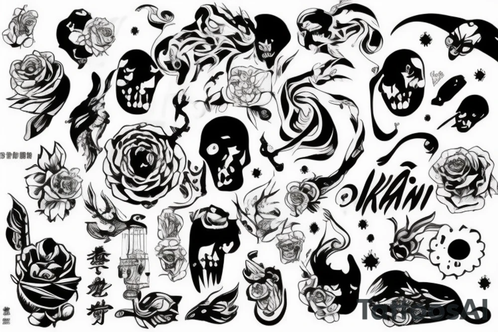 Самурай с двумя клинками tattoo idea