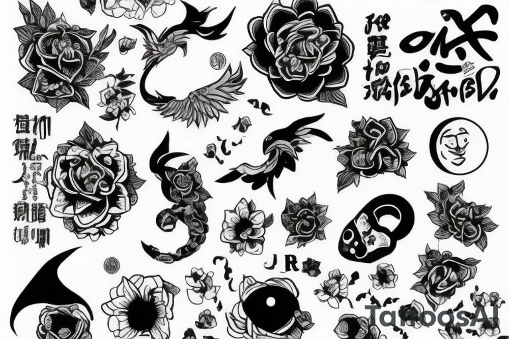Самурай с двумя клинками tattoo idea