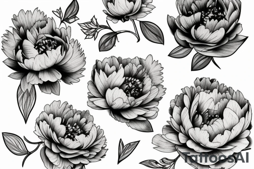 Peonies tattoo idea