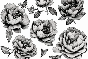 Peonies tattoo idea