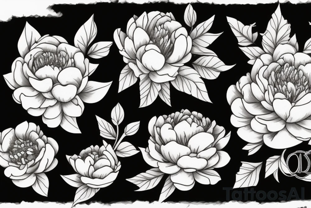 Peonies tattoo idea