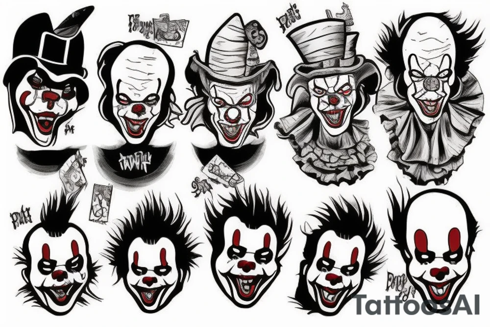 Pennywise looks out of the sewer tattoo idea