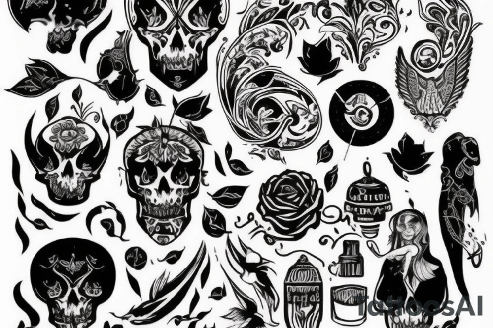 Самурай с двумя клинками tattoo idea