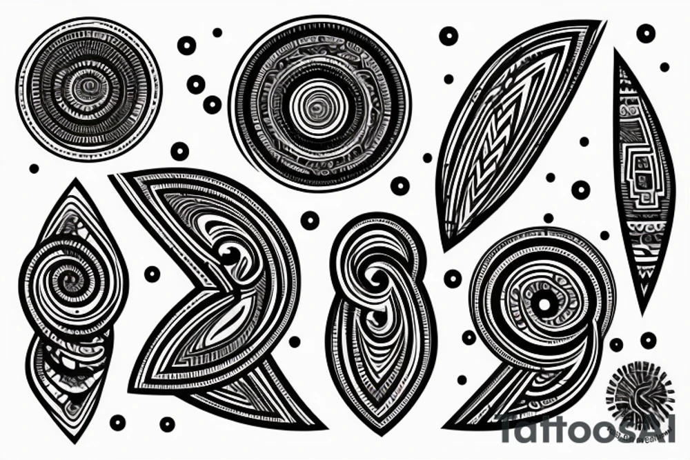 digital plus inside  circle tattoo idea