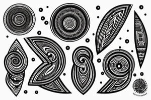 digital plus inside  circle tattoo idea
