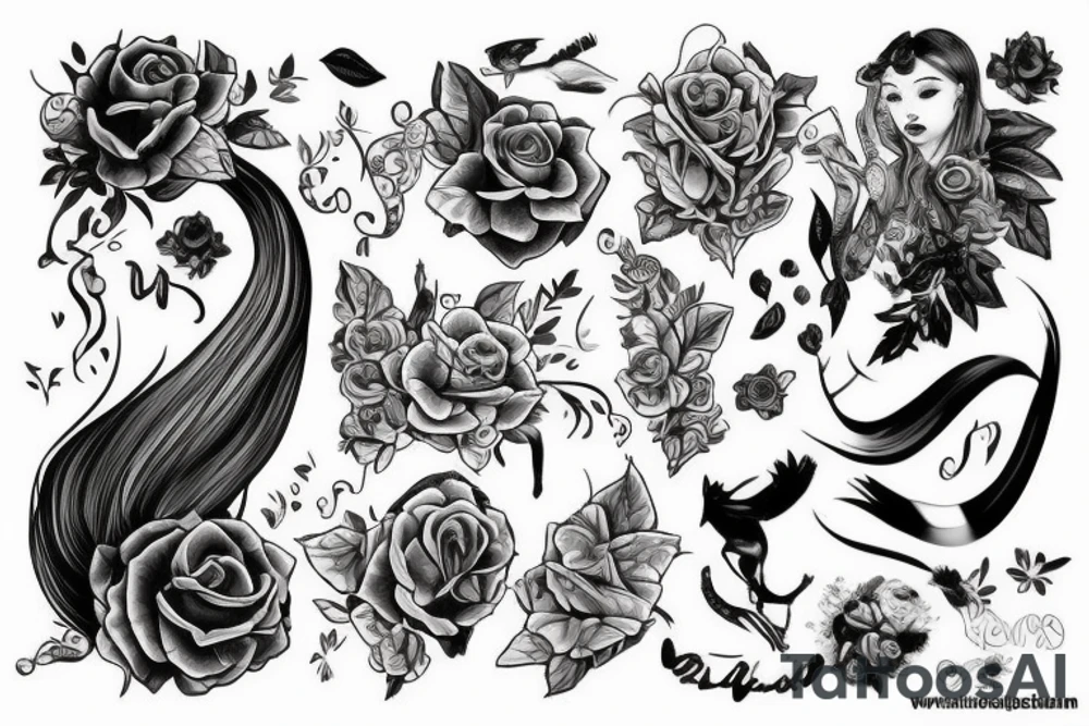 Кот и пёс в одном теле tattoo idea