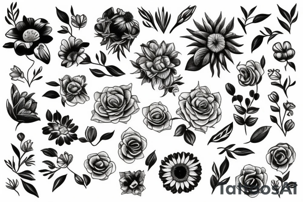 flowers tattoo idea