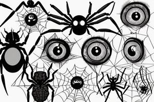 Spider and eye tattoo idea