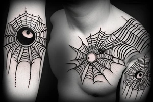 Spider and eye tattoo idea
