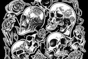 надпись Dead is near с градиентом вокруг tattoo idea