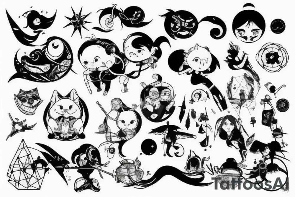 strict lines tattoo idea